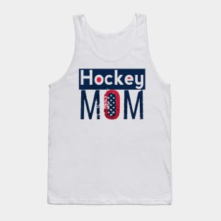 American Hockey Mom in Blue Tank Top